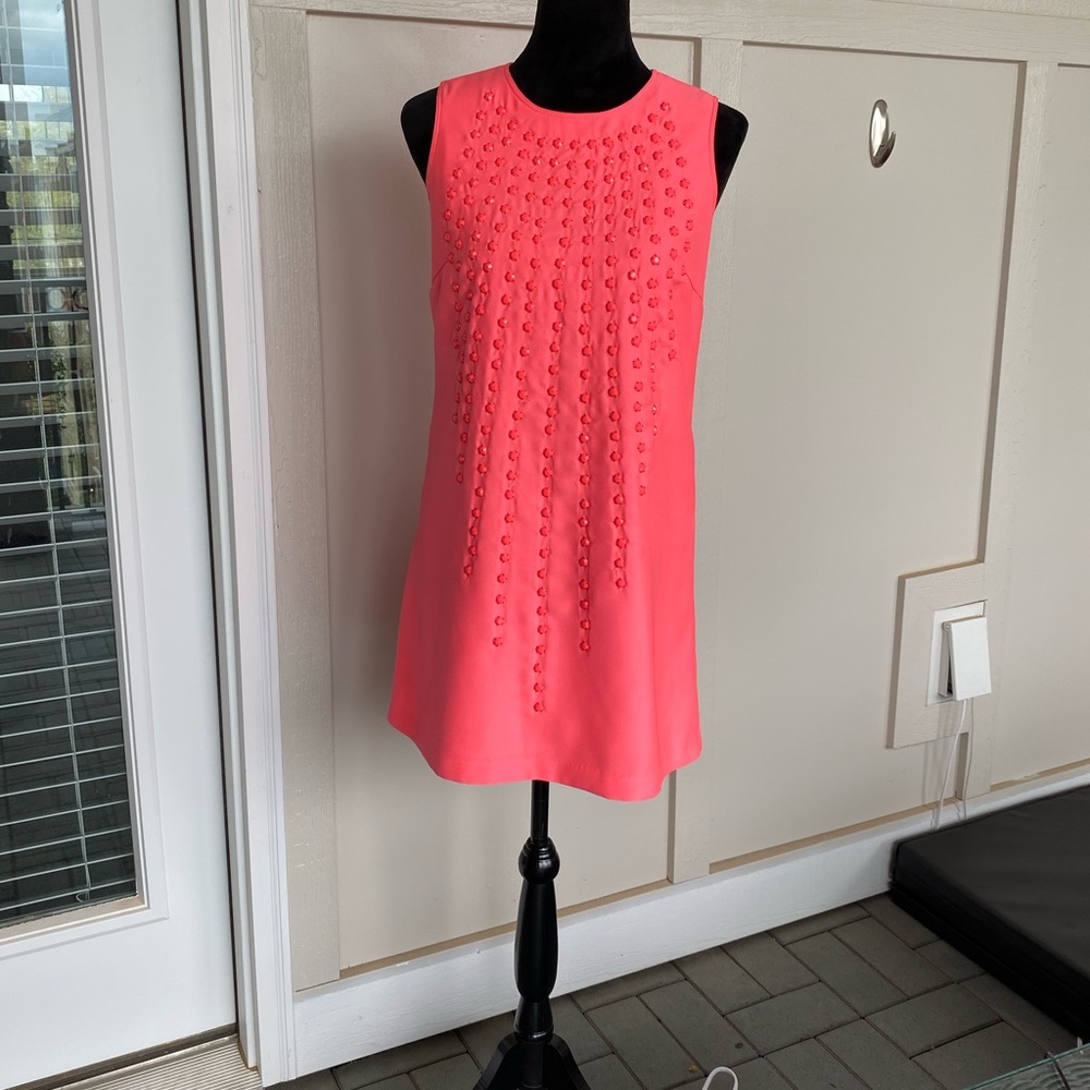 Karta size SM neon pink shift with embellishments!